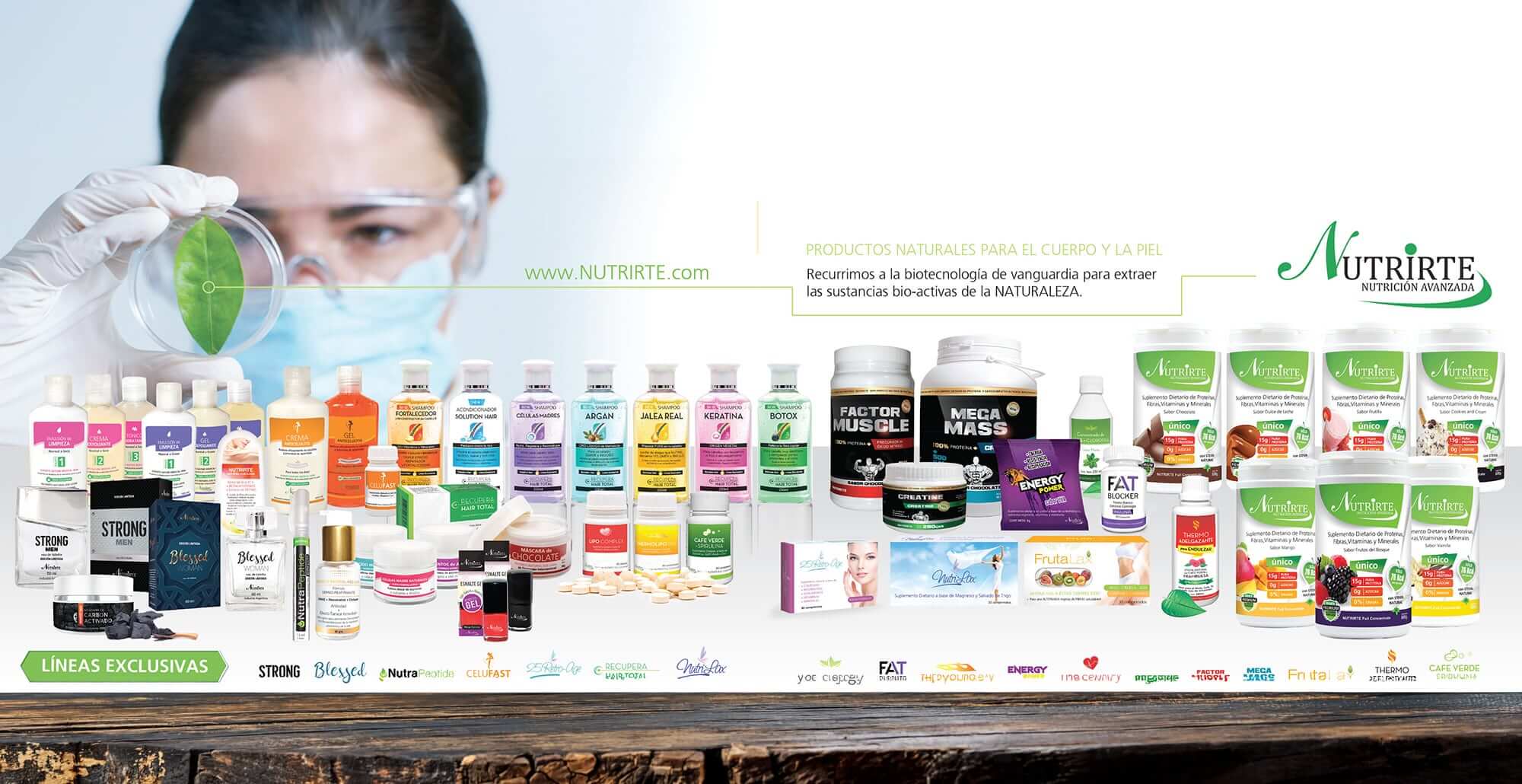 Linea completa de productos Nutrirte